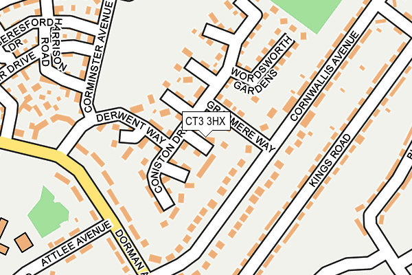 CT3 3HX map - OS OpenMap – Local (Ordnance Survey)