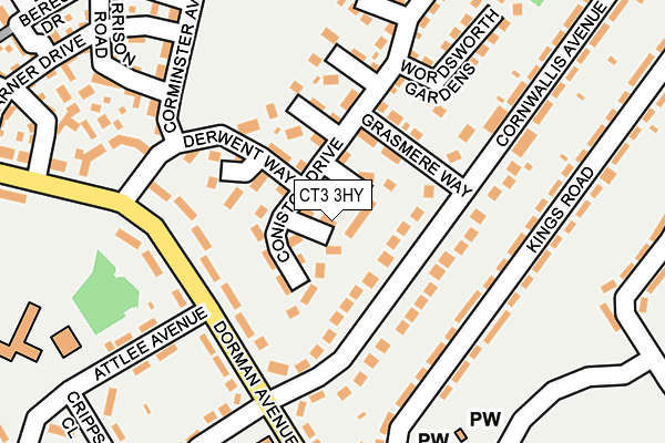 CT3 3HY map - OS OpenMap – Local (Ordnance Survey)