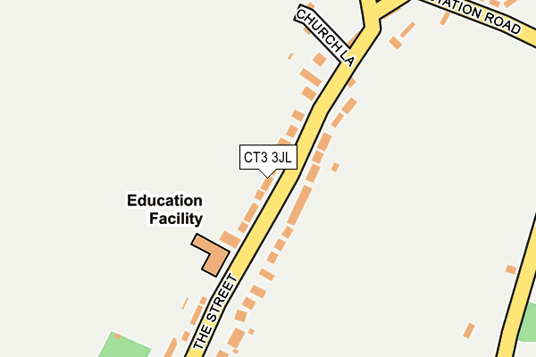 CT3 3JL map - OS OpenMap – Local (Ordnance Survey)
