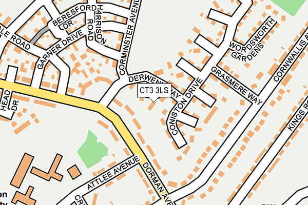 CT3 3LS map - OS OpenMap – Local (Ordnance Survey)