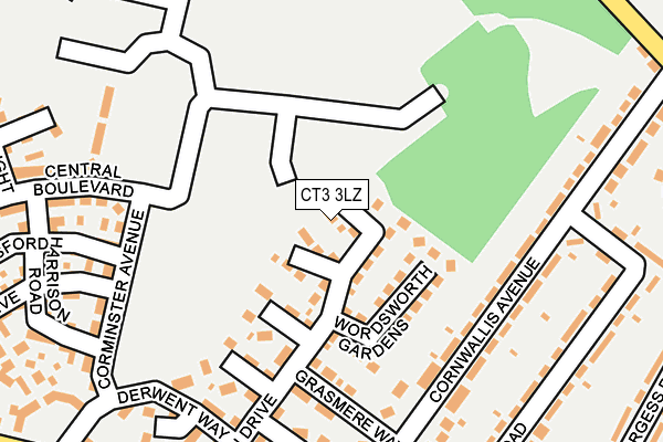 CT3 3LZ map - OS OpenMap – Local (Ordnance Survey)