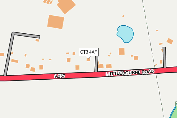 CT3 4AF map - OS OpenMap – Local (Ordnance Survey)