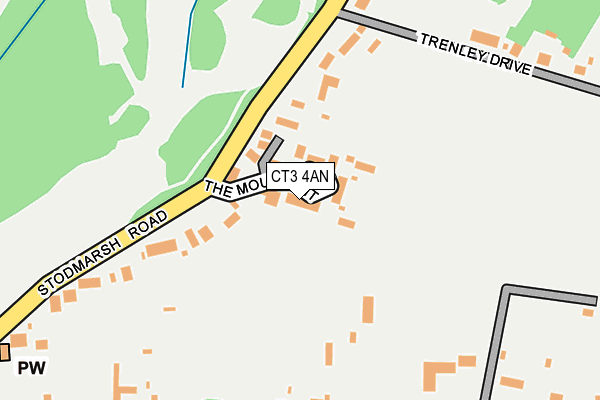 CT3 4AN map - OS OpenMap – Local (Ordnance Survey)