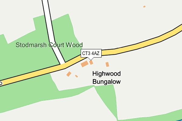 CT3 4AZ map - OS OpenMap – Local (Ordnance Survey)