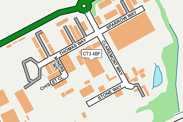 CT3 4BF map - OS OpenMap – Local (Ordnance Survey)