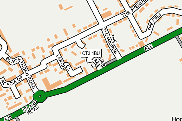 CT3 4BU map - OS OpenMap – Local (Ordnance Survey)