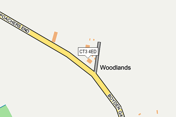 CT3 4ED map - OS OpenMap – Local (Ordnance Survey)