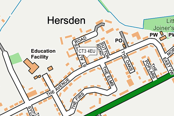 CT3 4EU map - OS OpenMap – Local (Ordnance Survey)