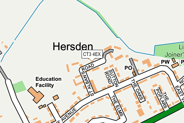 CT3 4EX map - OS OpenMap – Local (Ordnance Survey)