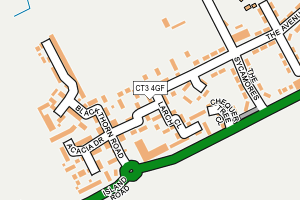 CT3 4GF map - OS OpenMap – Local (Ordnance Survey)