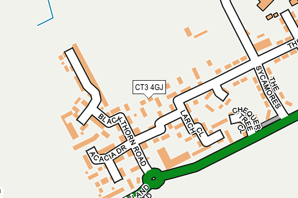 CT3 4GJ map - OS OpenMap – Local (Ordnance Survey)
