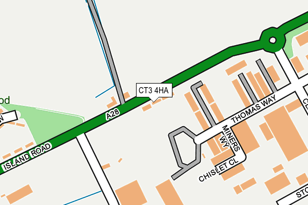 CT3 4HA map - OS OpenMap – Local (Ordnance Survey)