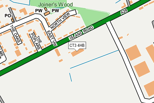 CT3 4HB map - OS OpenMap – Local (Ordnance Survey)