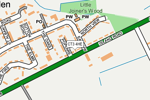 CT3 4HE map - OS OpenMap – Local (Ordnance Survey)