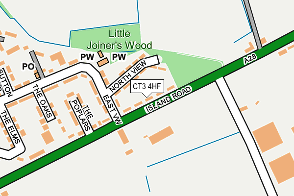 CT3 4HF map - OS OpenMap – Local (Ordnance Survey)