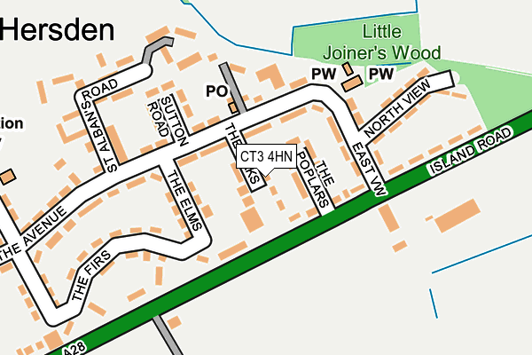 CT3 4HN map - OS OpenMap – Local (Ordnance Survey)