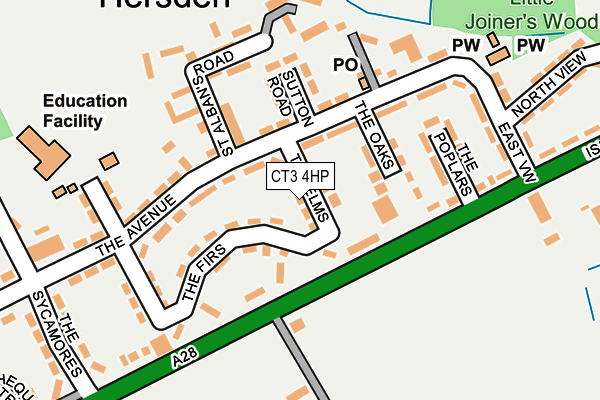 CT3 4HP map - OS OpenMap – Local (Ordnance Survey)