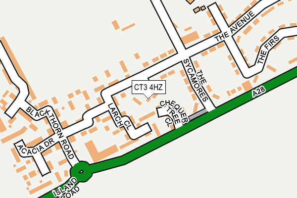 CT3 4HZ map - OS OpenMap – Local (Ordnance Survey)