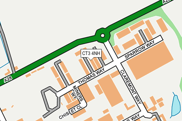 CT3 4NH map - OS OpenMap – Local (Ordnance Survey)