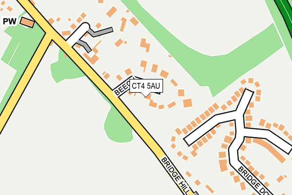 CT4 5AU map - OS OpenMap – Local (Ordnance Survey)