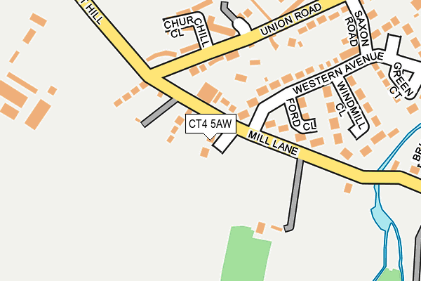 CT4 5AW map - OS OpenMap – Local (Ordnance Survey)