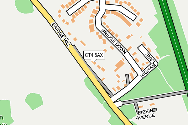 CT4 5AX map - OS OpenMap – Local (Ordnance Survey)