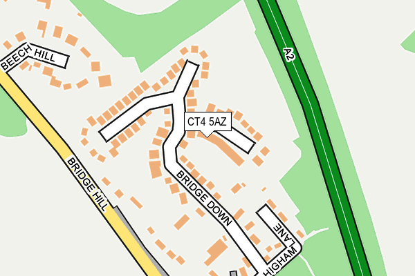 CT4 5AZ map - OS OpenMap – Local (Ordnance Survey)