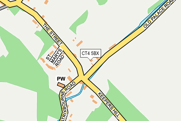 CT4 5BX map - OS OpenMap – Local (Ordnance Survey)