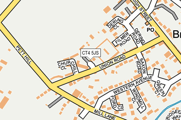 CT4 5JS map - OS OpenMap – Local (Ordnance Survey)