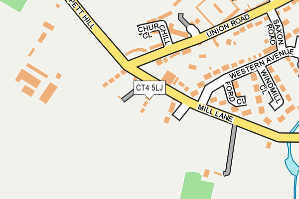 CT4 5LJ map - OS OpenMap – Local (Ordnance Survey)