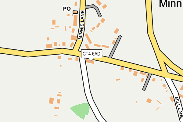 CT4 6AD map - OS OpenMap – Local (Ordnance Survey)