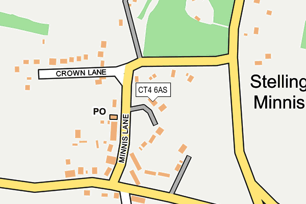 CT4 6AS map - OS OpenMap – Local (Ordnance Survey)