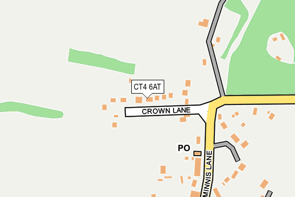 CT4 6AT map - OS OpenMap – Local (Ordnance Survey)