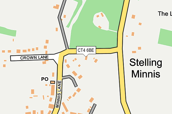 CT4 6BE map - OS OpenMap – Local (Ordnance Survey)