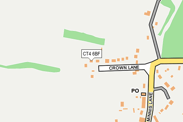 CT4 6BF map - OS OpenMap – Local (Ordnance Survey)