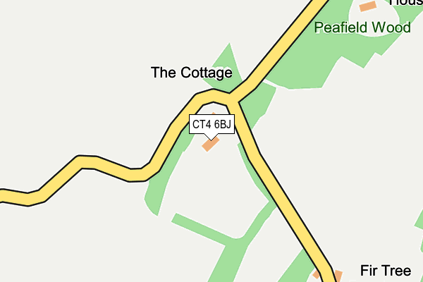 CT4 6BJ map - OS OpenMap – Local (Ordnance Survey)