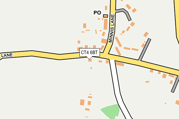 CT4 6BT map - OS OpenMap – Local (Ordnance Survey)