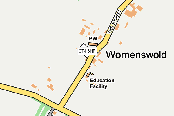 CT4 6HF map - OS OpenMap – Local (Ordnance Survey)