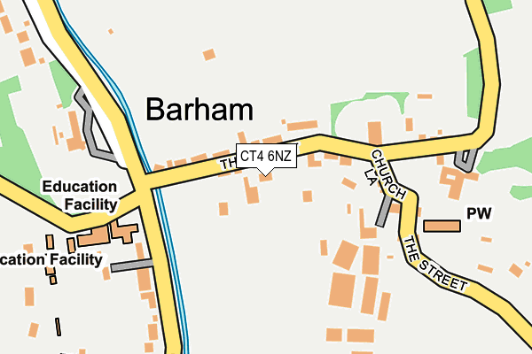 CT4 6NZ map - OS OpenMap – Local (Ordnance Survey)
