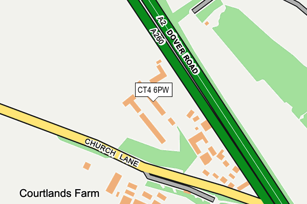 CT4 6PW map - OS OpenMap – Local (Ordnance Survey)