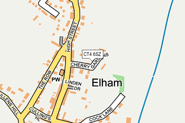 CT4 6SZ map - OS OpenMap – Local (Ordnance Survey)