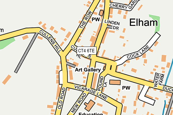 CT4 6TE map - OS OpenMap – Local (Ordnance Survey)