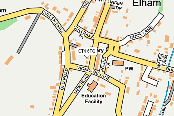 CT4 6TQ map - OS OpenMap – Local (Ordnance Survey)