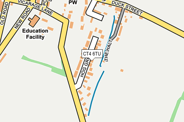 CT4 6TU map - OS OpenMap – Local (Ordnance Survey)