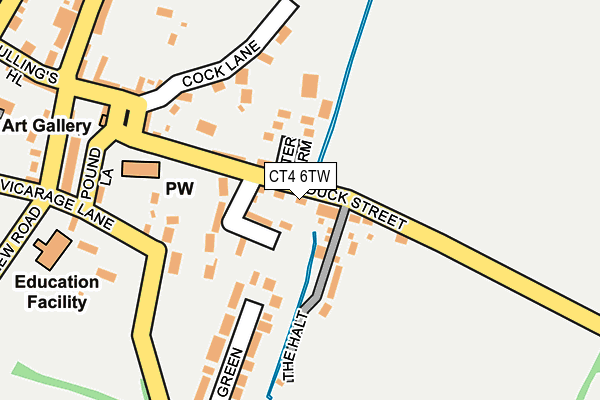 CT4 6TW map - OS OpenMap – Local (Ordnance Survey)