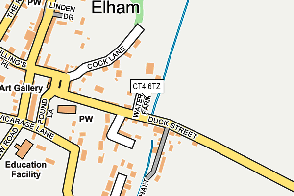 CT4 6TZ map - OS OpenMap – Local (Ordnance Survey)