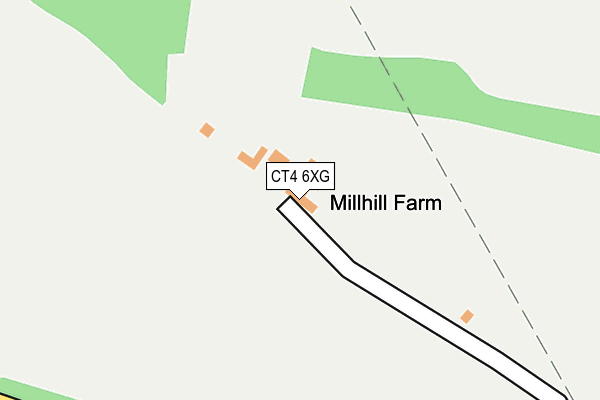 CT4 6XG map - OS OpenMap – Local (Ordnance Survey)