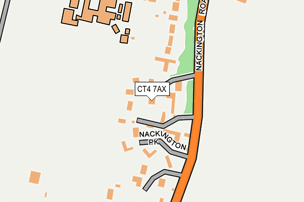 CT4 7AX map - OS OpenMap – Local (Ordnance Survey)