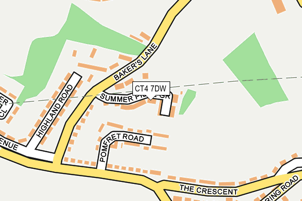 CT4 7DW map - OS OpenMap – Local (Ordnance Survey)