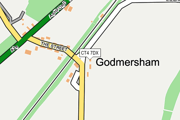 CT4 7DX map - OS OpenMap – Local (Ordnance Survey)